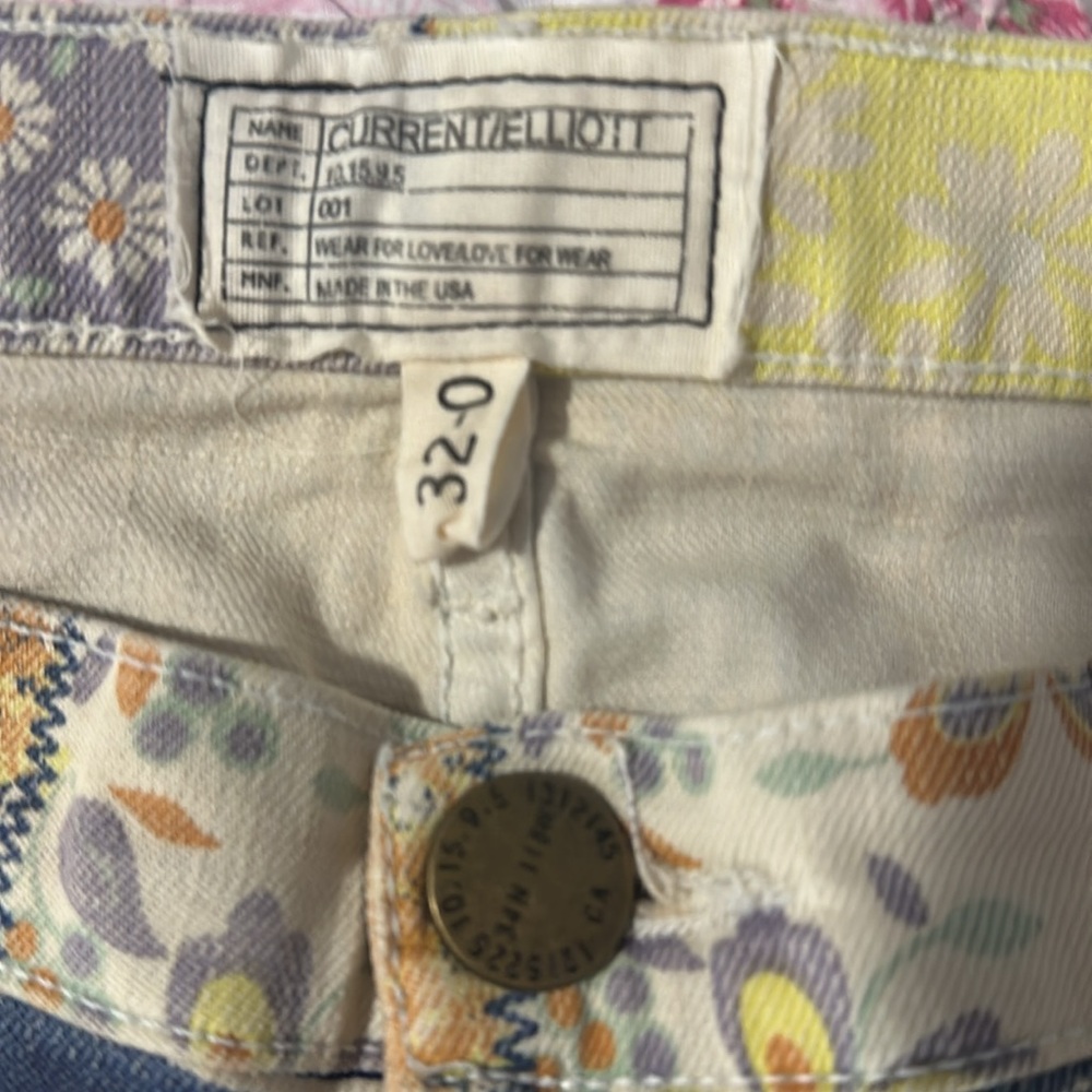 Current/Elliott Multicolor Patchwork Ankle Jeans - image 2